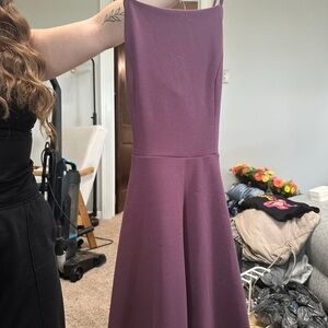 Purple Crisscross Back Dress